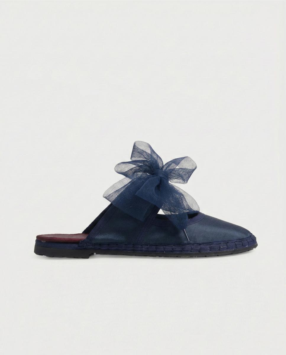 Merceditas de mujer en terciopelo - Flabelus - Navy Navy-1
