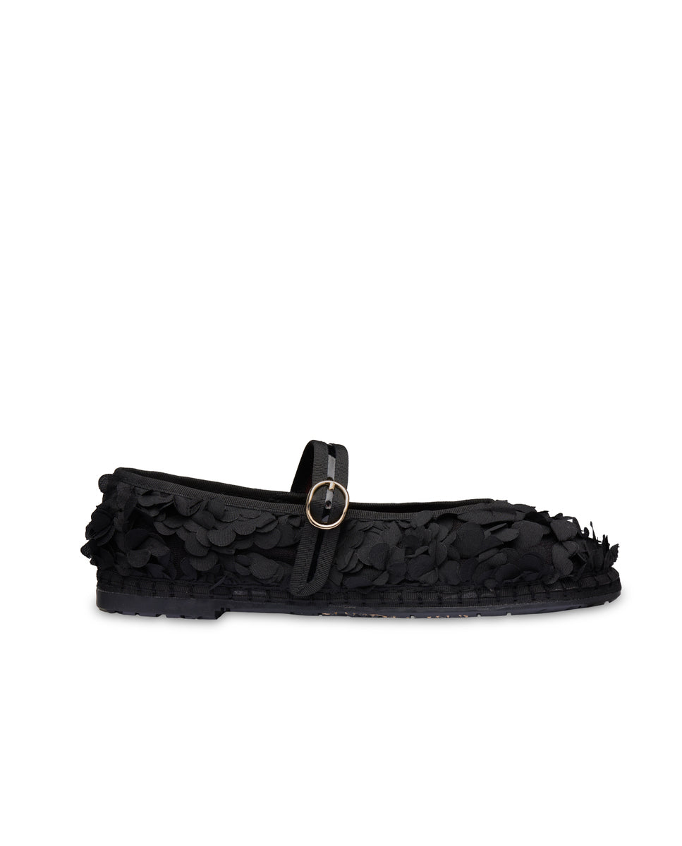 Merceditas de mujer en terciopelo - Flabelus - Negro Negro-1