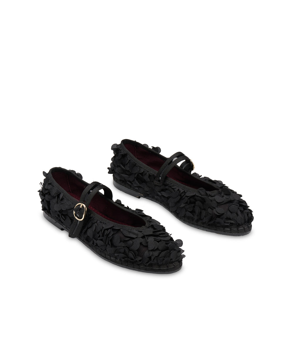 Merceditas de mujer en terciopelo - Flabelus - Negro Negro-3