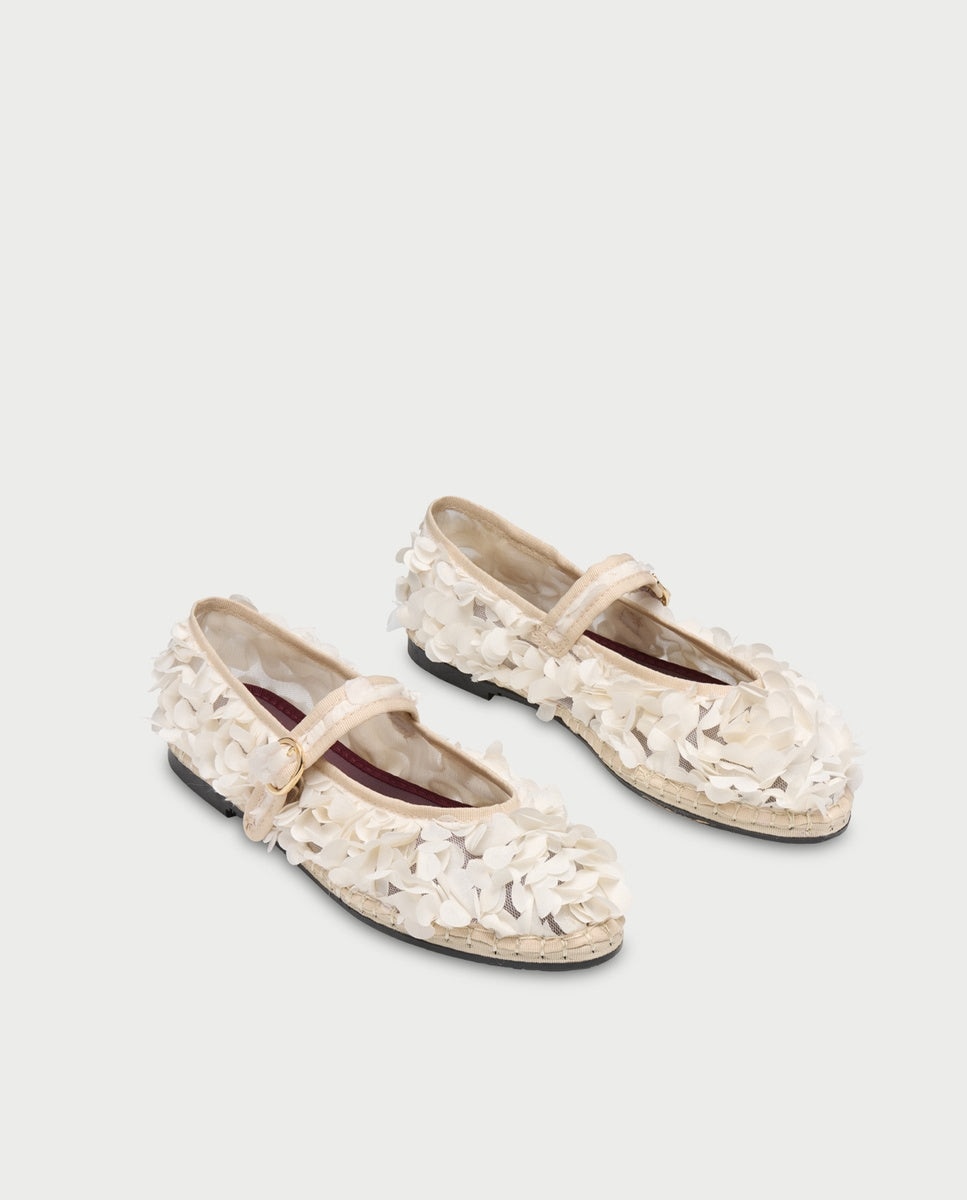 Merceditas de mujer de encaje pierre lotus white - Flabelus - Blanco Blanco-5