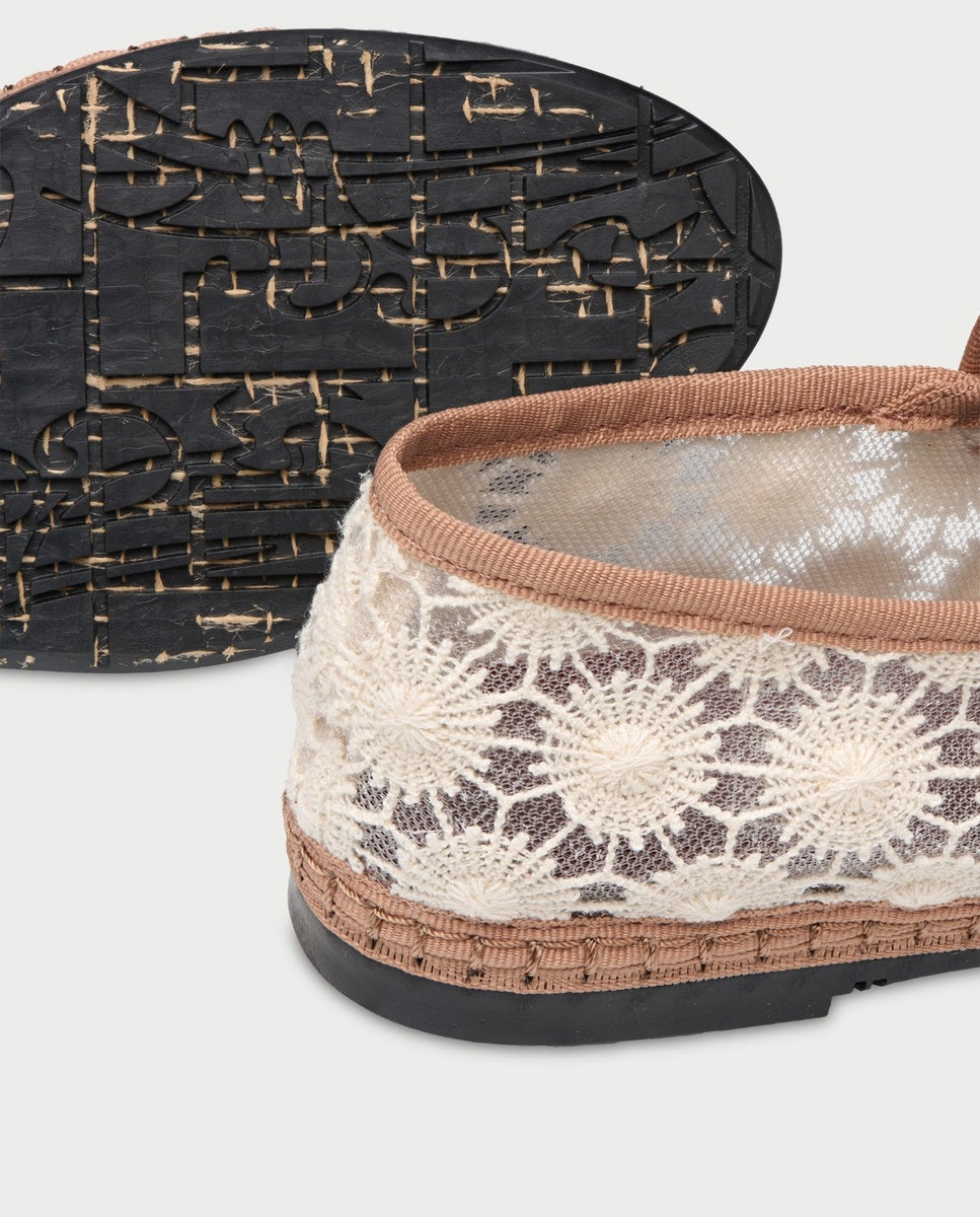 Merceditas de mujer de malla pierre sun flower - Flabelus - Blanco Blanco-4