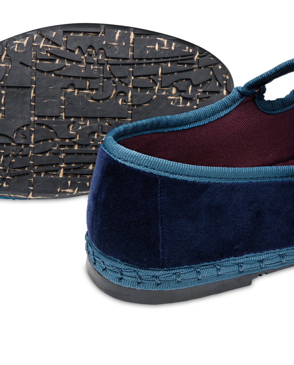 Merceditas de mujer terciopelo matilda - Flabelus - Azul Cobalto Azul Cobalto-2