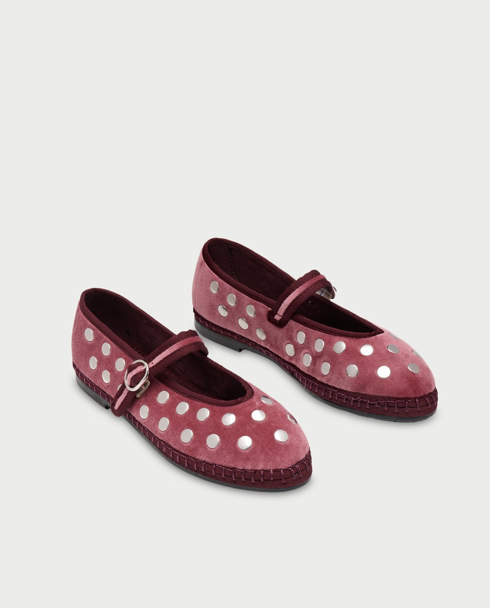 Merceditas Mae de mujer en terciopelo - Flabelus - Rojo Rojo-3