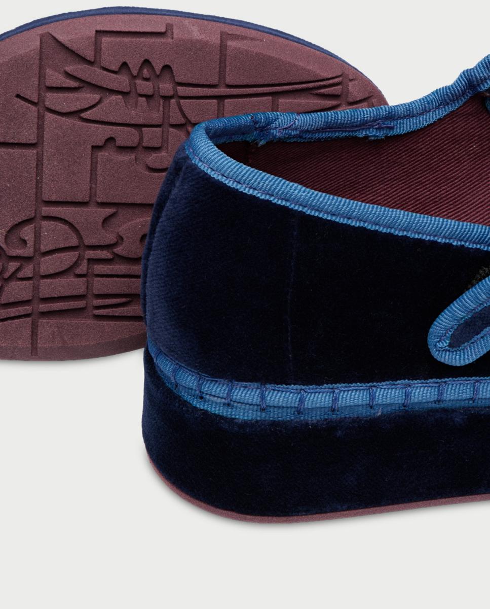 Merceditas de mujer en terciopelo - Flabelus - Navy Navy-2