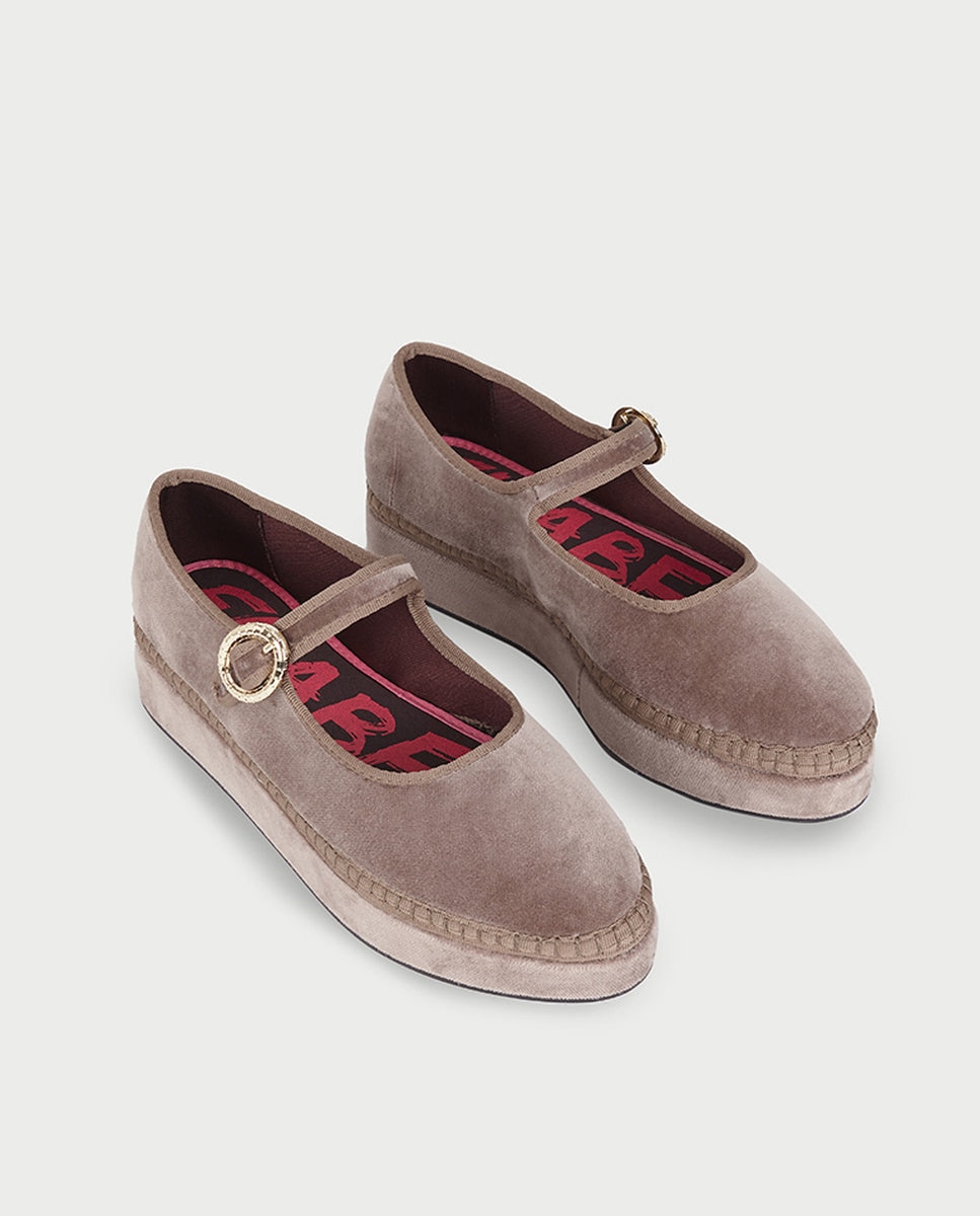 Imagen 3 de Merceditas de mujer fabricadas en algodón - Flabelus - Beige Beige