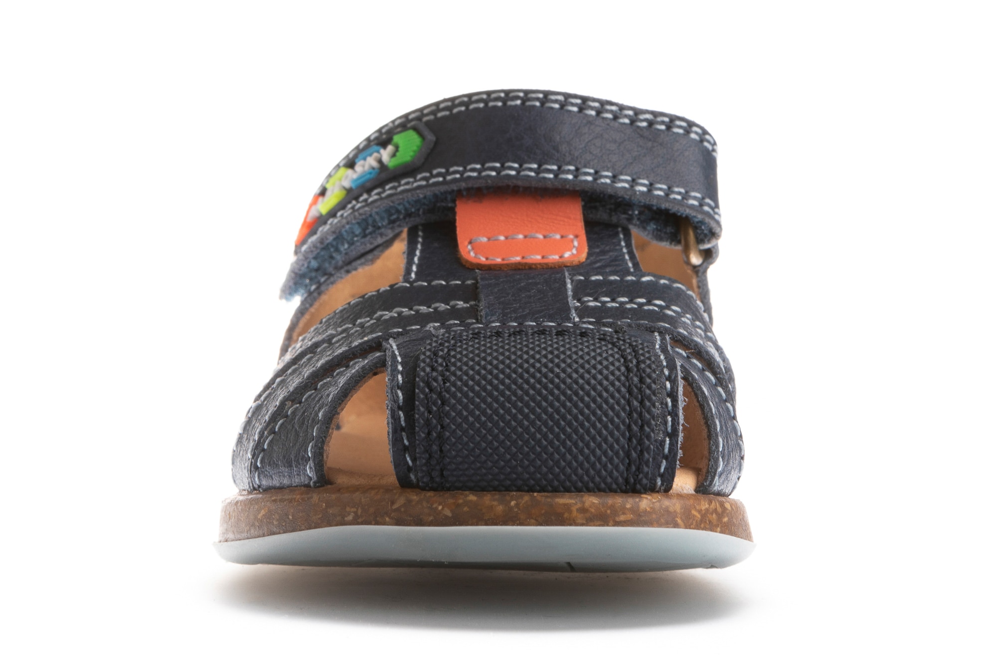 Sandalias de bebé de piel con cierre adherente - Pablosky - Azul oscuro Azul oscuro-5