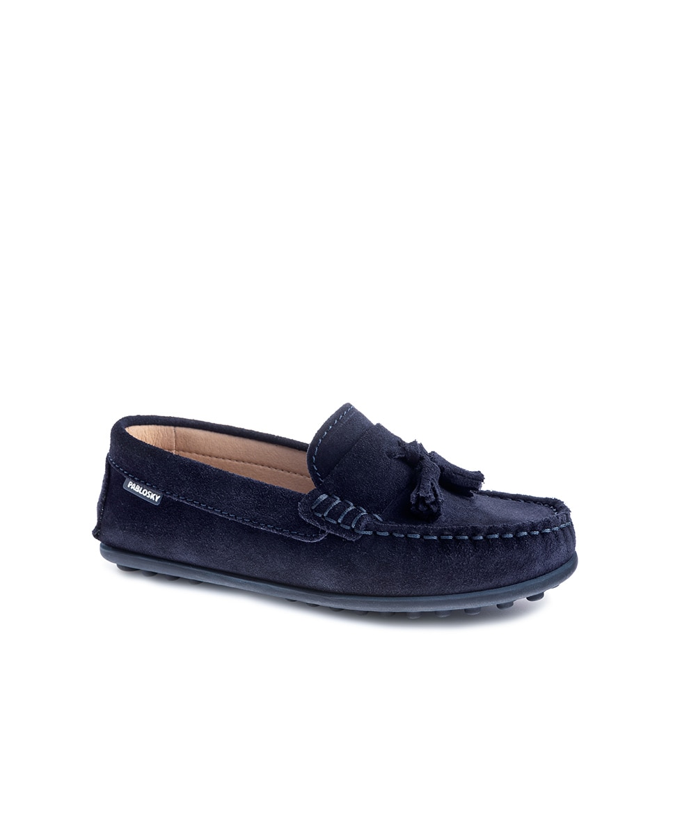 Imagen 1 de Mocasines de niño de piel - Pablosky - Azul / Amarillo Azul / Amarillo