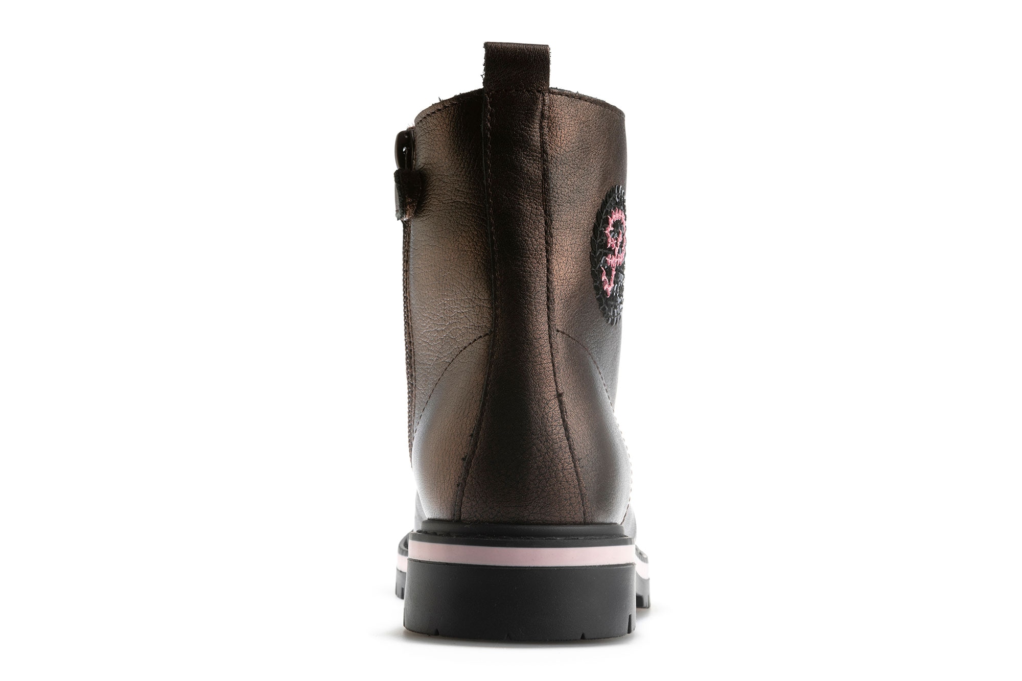 Botas de niña de piel con cordones - Pablosky - Marrón Marrón-5