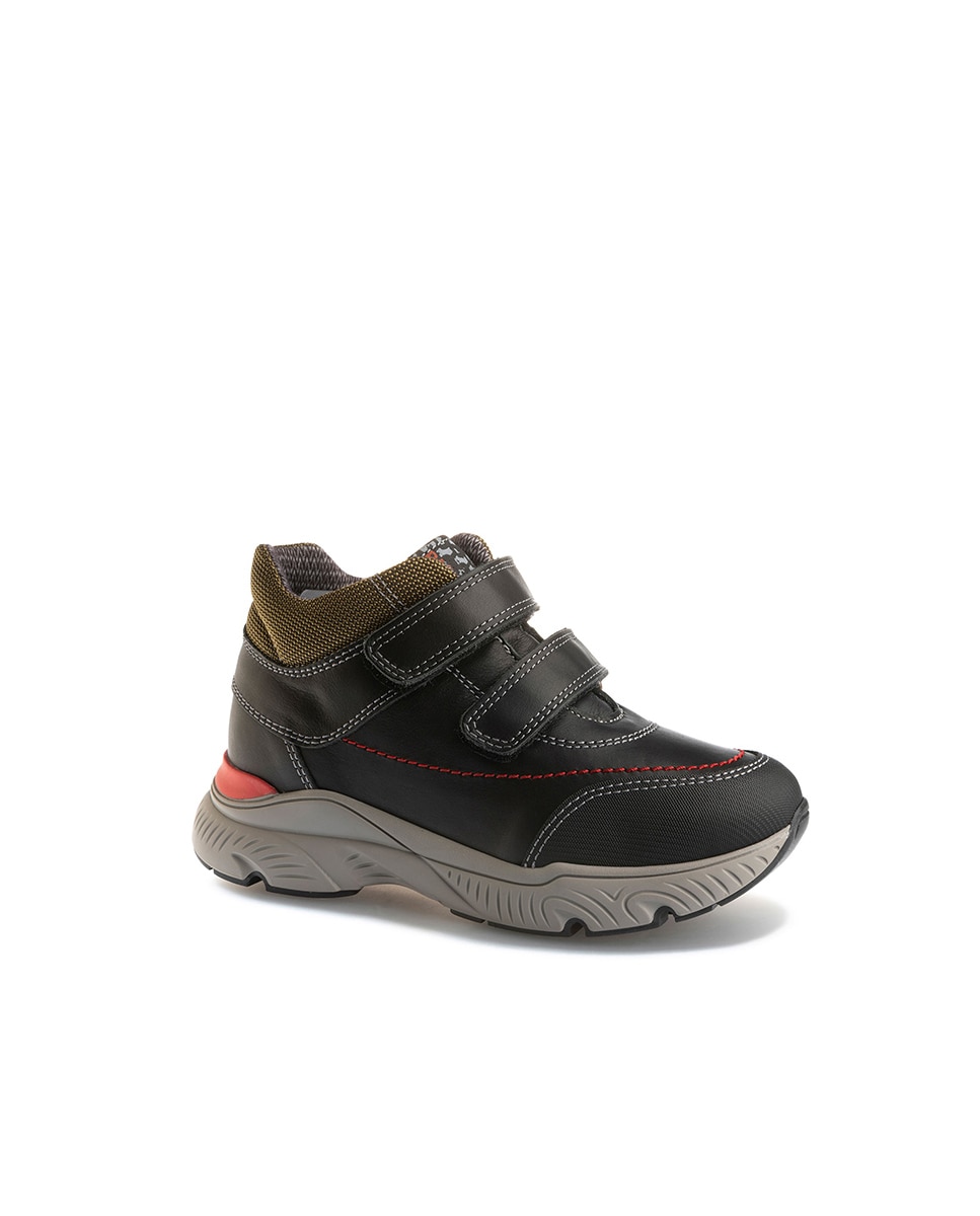 Botas de niño de piel con cierre adherente - Pablosky - Negro Negro-1