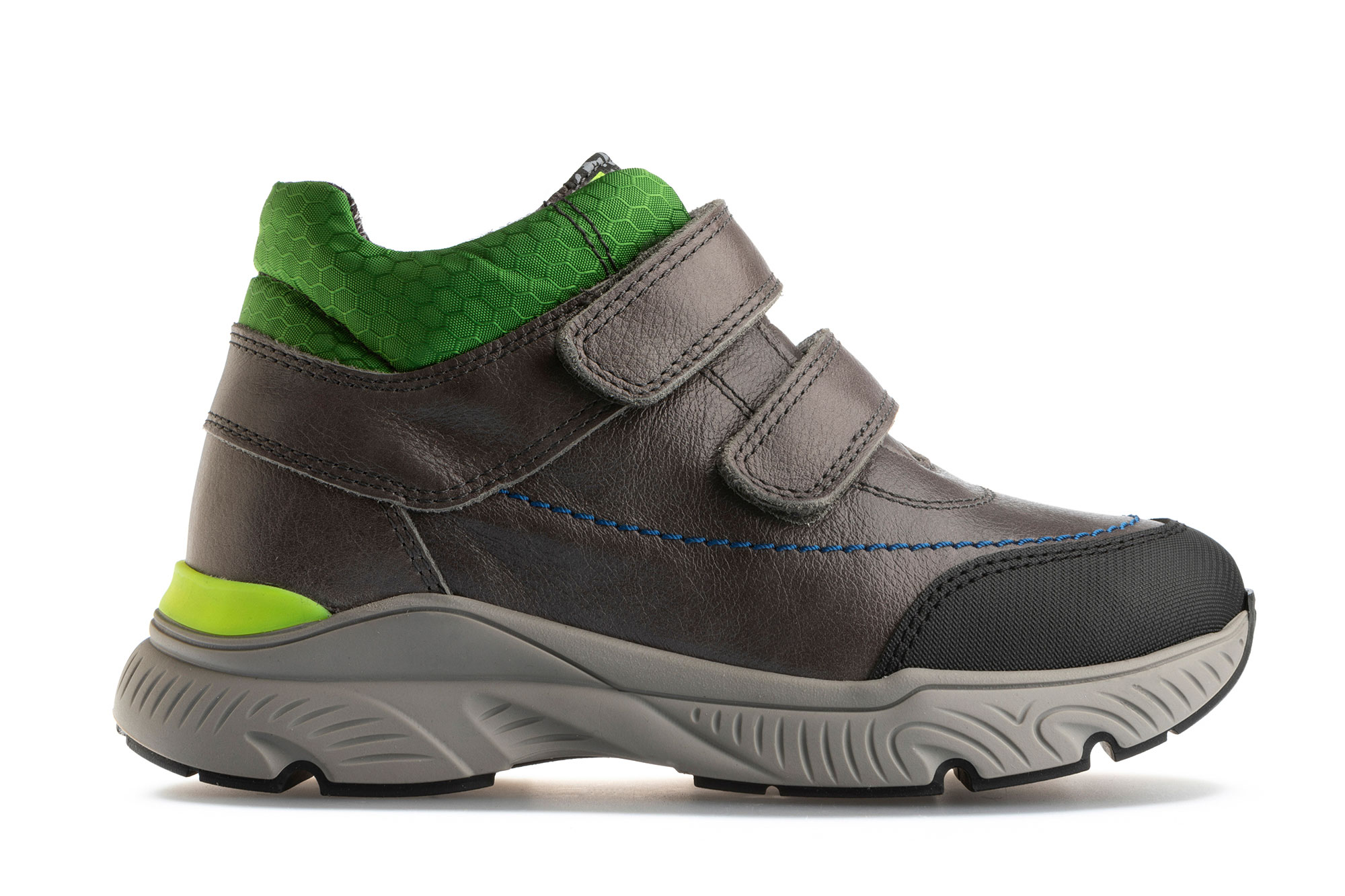 Botas de niño de piel con cierre adherente - Pablosky - Gris oscuro Gris oscuro-2