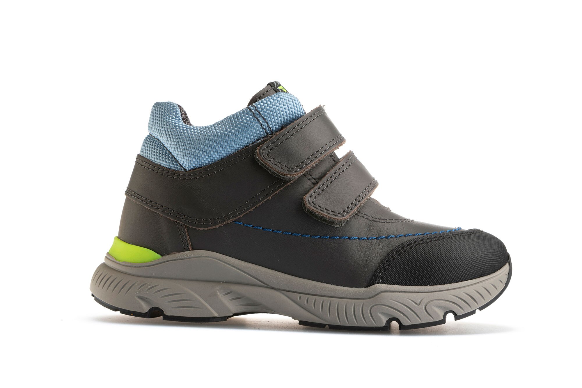 Botas de niño de piel con cierre adherente - Pablosky - Gris oscuro Gris oscuro-2