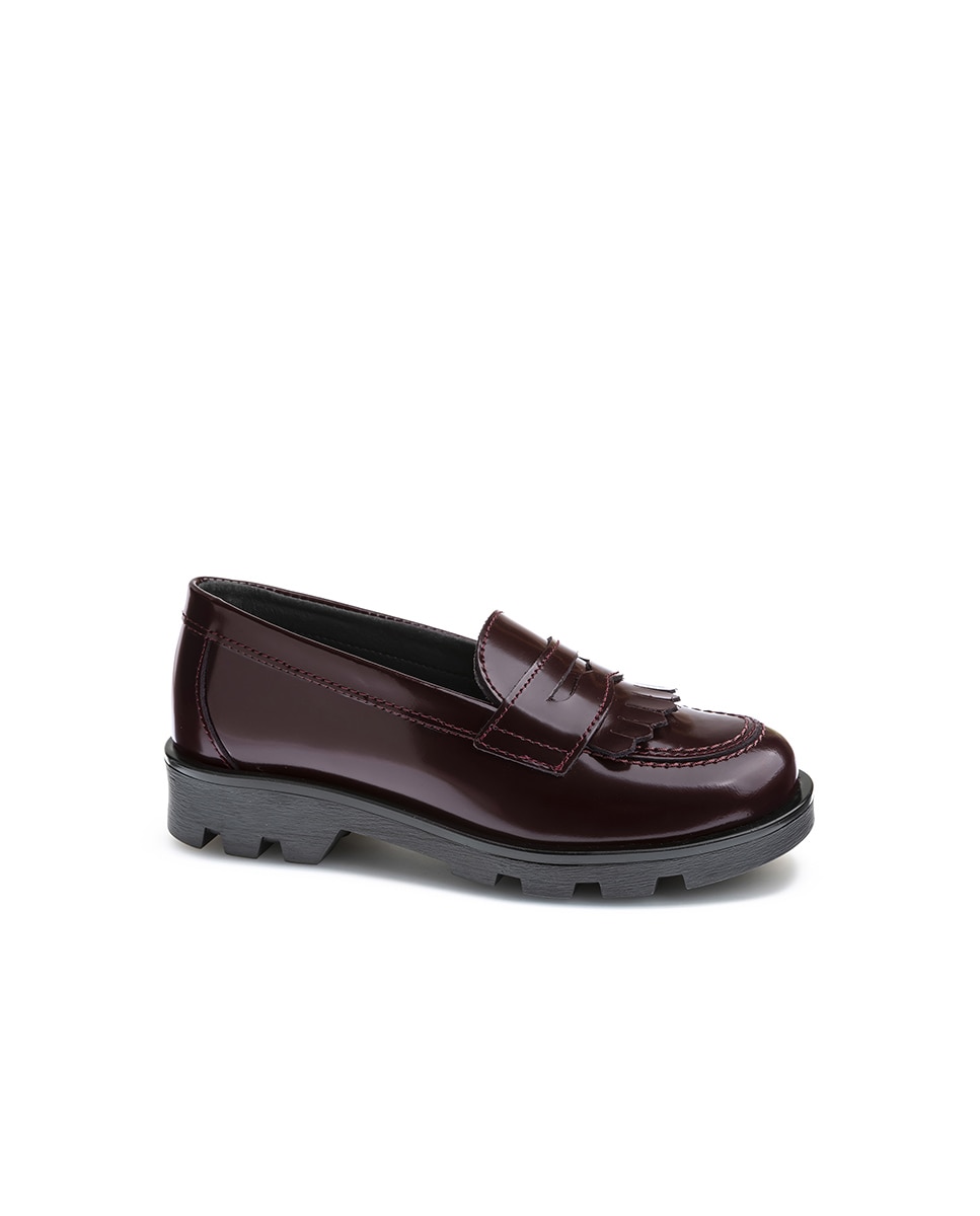 Mocasines de niña Paola de piel bovina en color negro