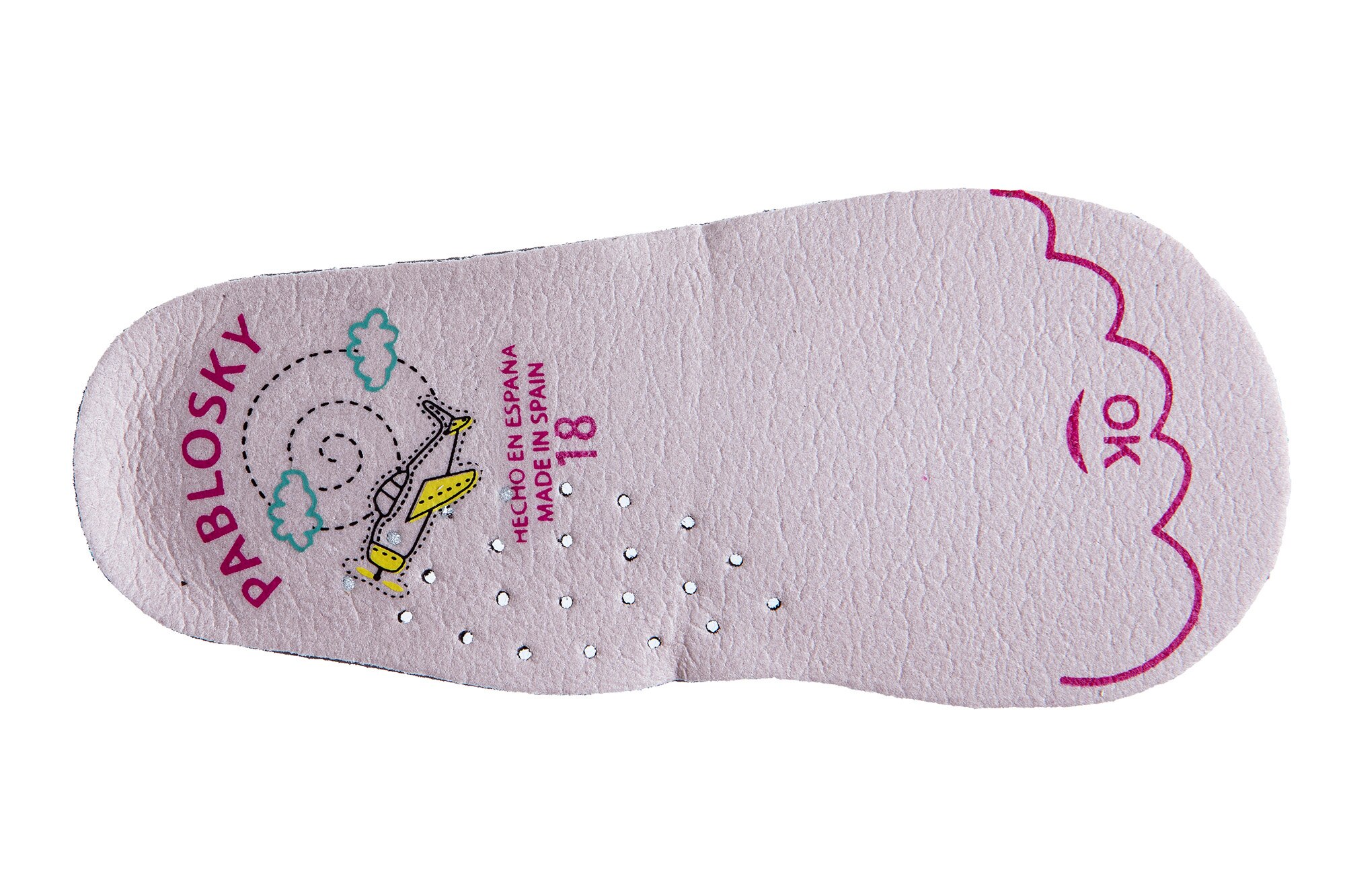 Pepitos de bebé de piel con cierre adherente - Pablosky - Rosa Rosa-2