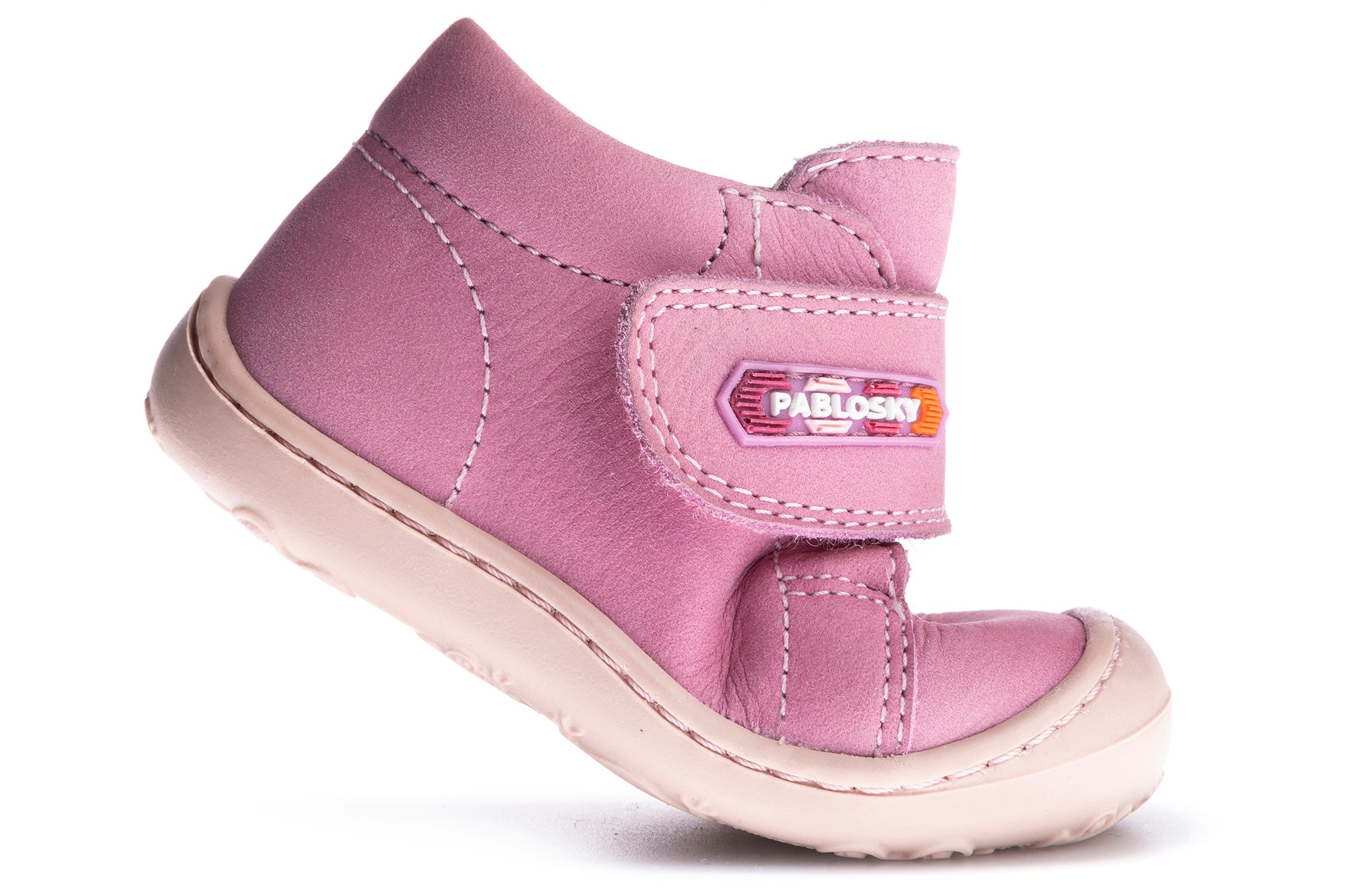 Pepitos de bebé de piel con cierre adherente - Pablosky - Rosa Rosa-3