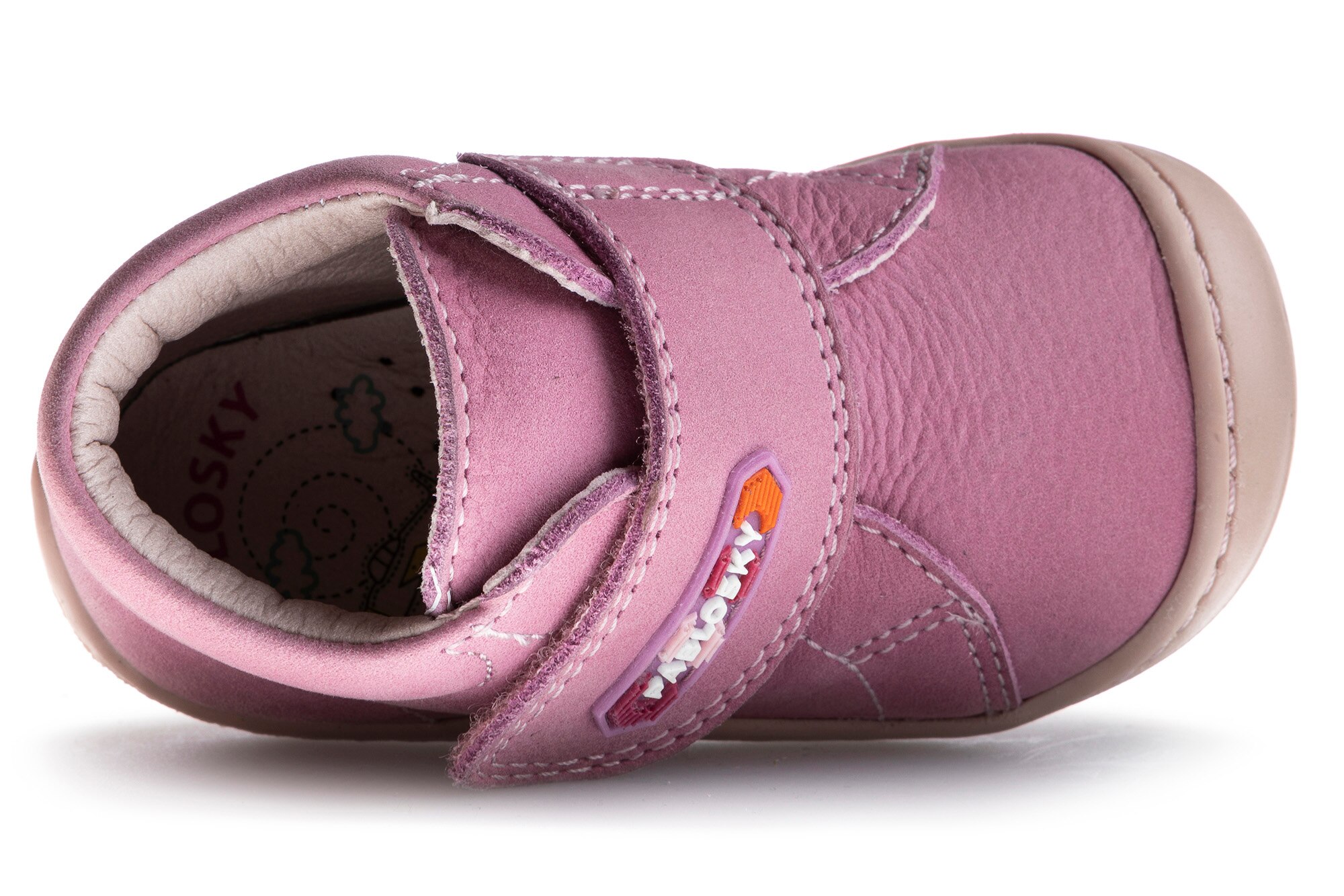 Pepitos de bebé de piel con cierre adherente - Pablosky - Rosa Rosa-6