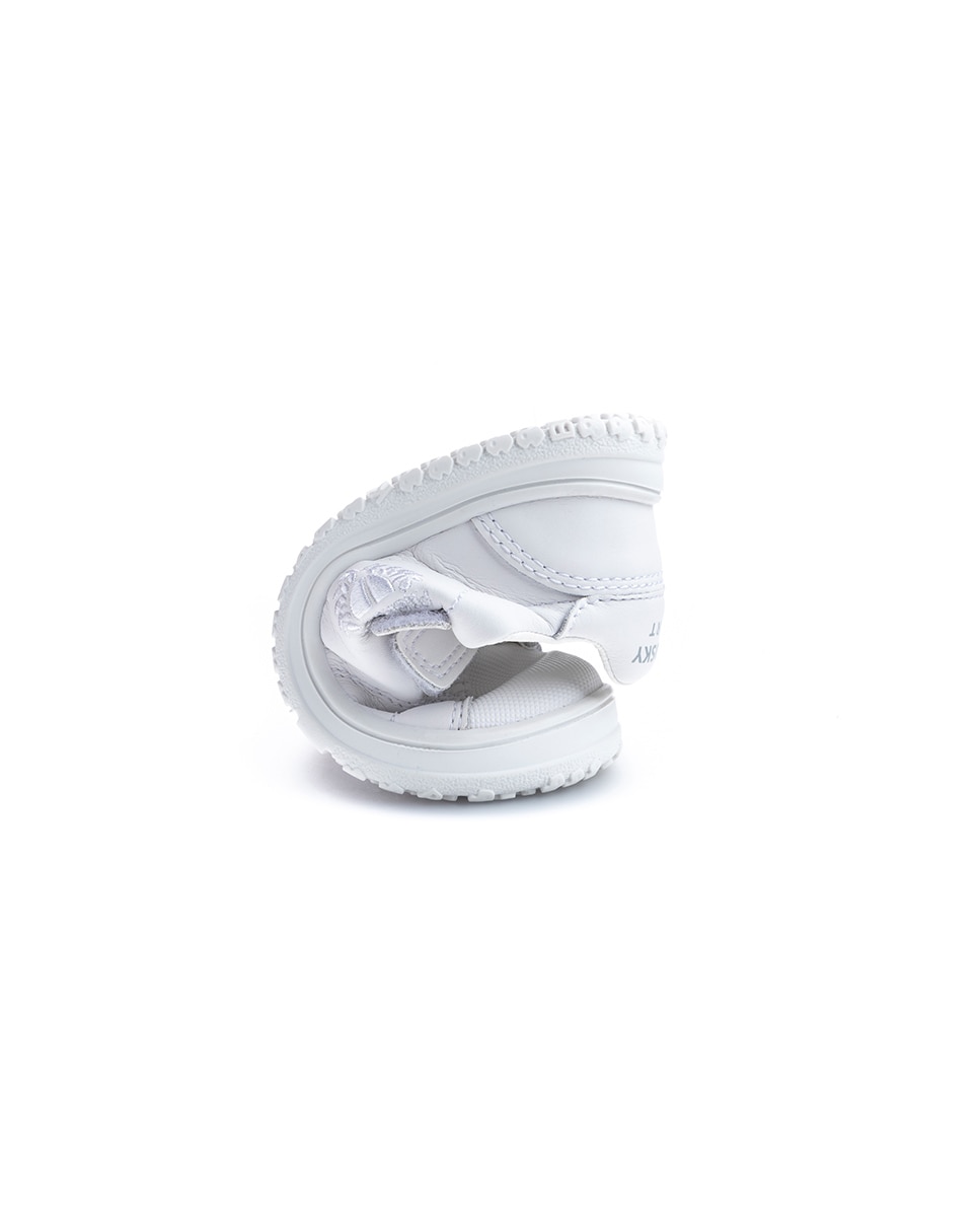 Zapatillas de niño tipo casco bajas en piel con doble cierre adherente - Pablosky - Blanco Blanco-2