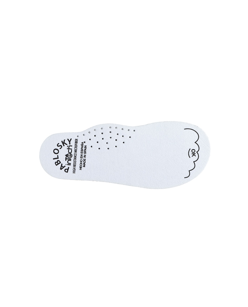Zapatillas de niño tipo casco bajas en piel con doble cierre adherente - Pablosky - Blanco Blanco-5