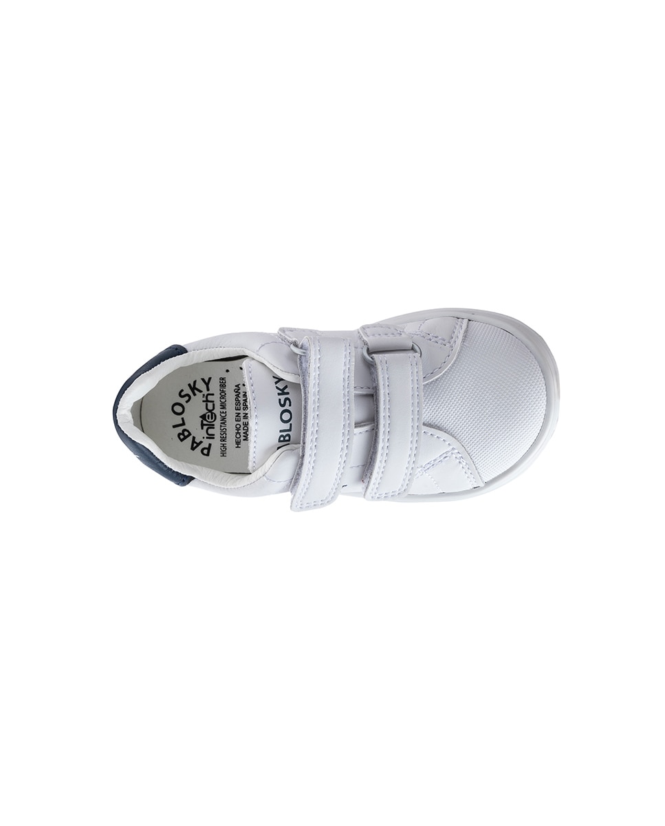 Sapatilhas Desportivas Barefoot com Velcro Pablosky Branco / Azul-4