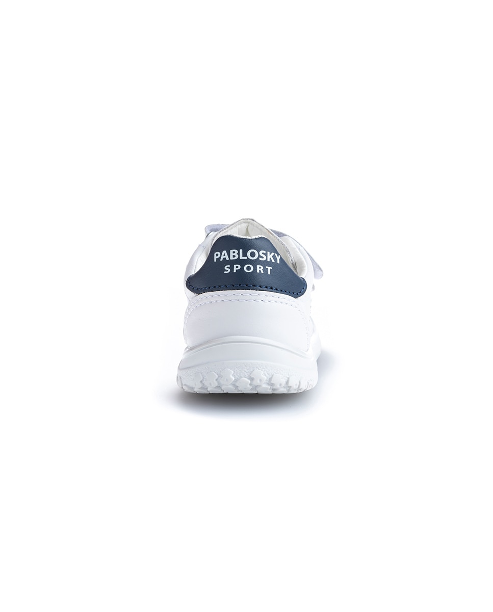 Sapatilhas Desportivas Barefoot com Velcro Pablosky Branco / Azul-6