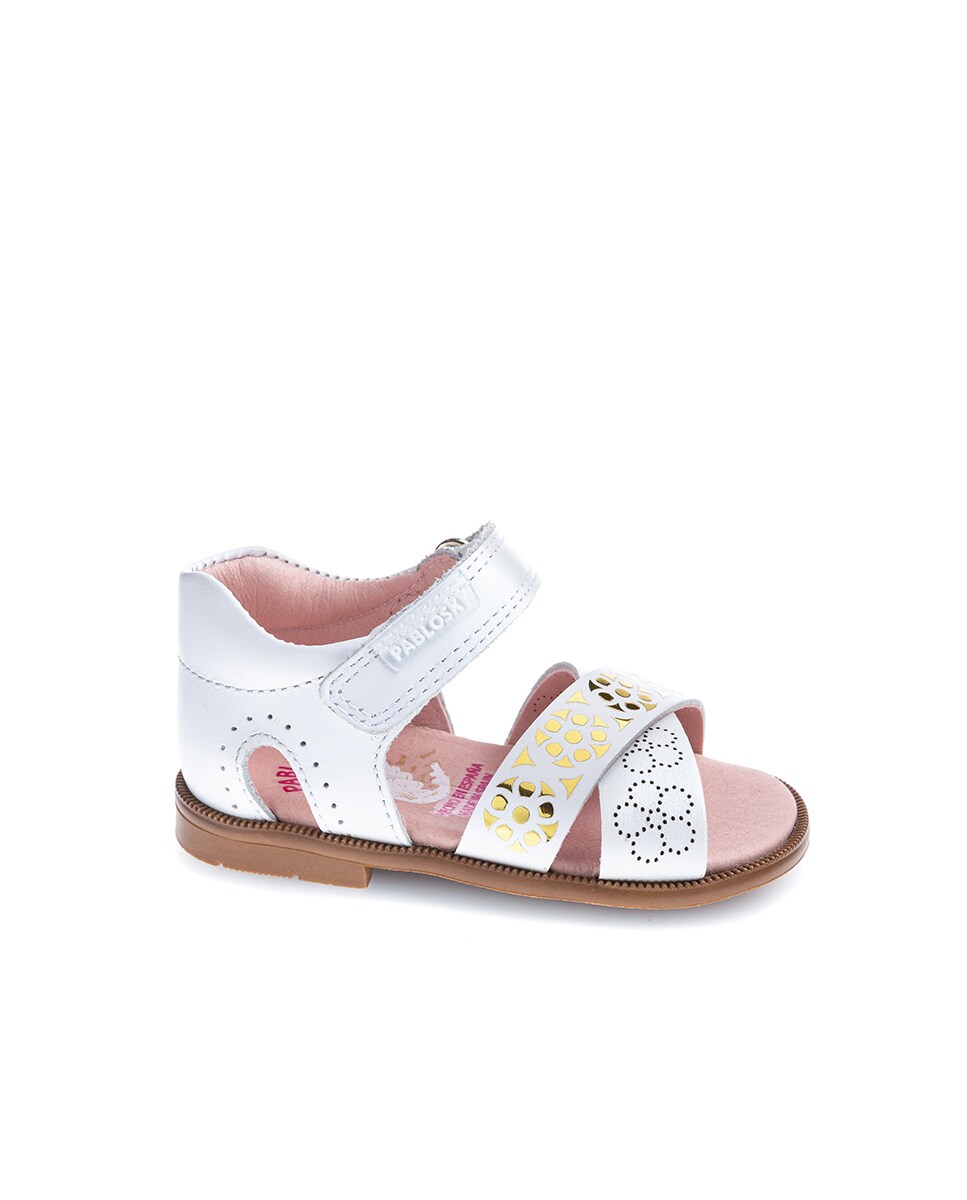 Sandalias de bebé de piel con cierre adherente · Pablosky · El