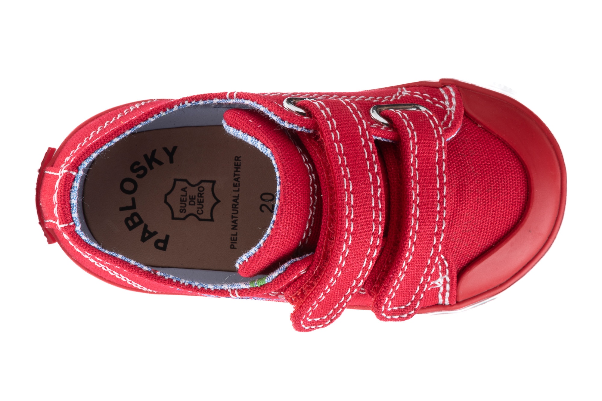 Imagen 4 de Zapatillas de lona de bebé con cierre adherente - Pablosky - Rojo Rojo