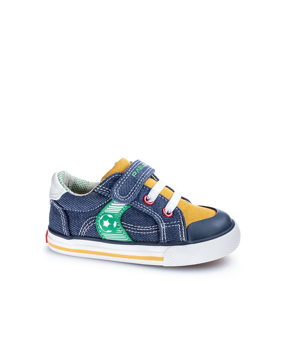 Imagen 0 de Zapatillas de lona de bebé con cierre adherente Azul oscuro