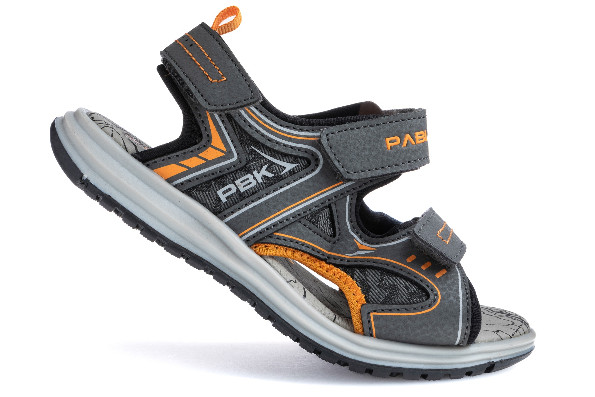 Sandalias de niño con cierre adherente - Pablosky - Gris / Naranja Gris / Naranja-2