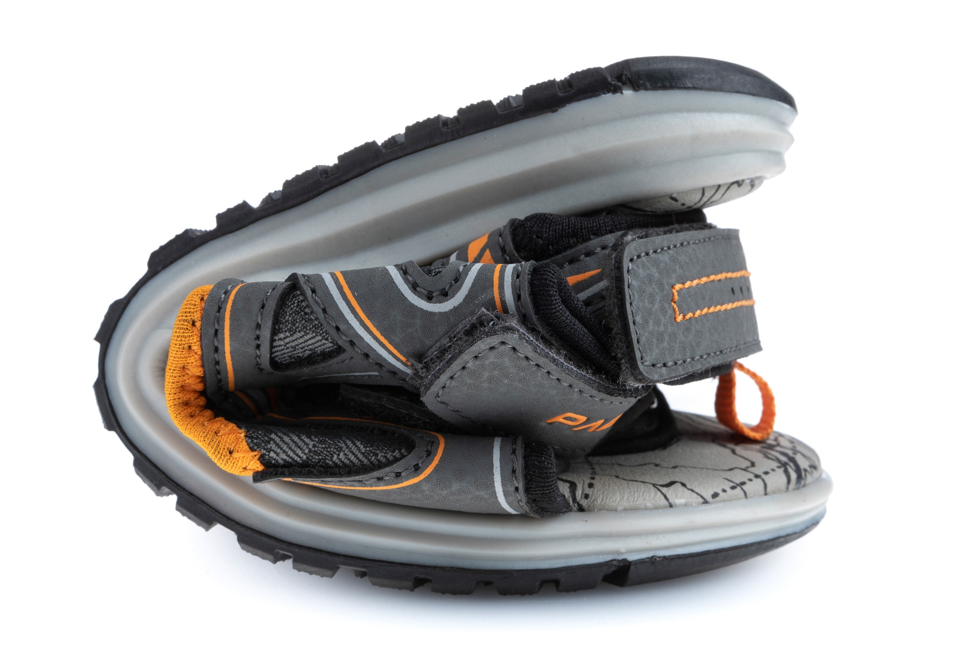 Sandalias de niño con cierre adherente - Pablosky - Gris / Naranja Gris / Naranja-3