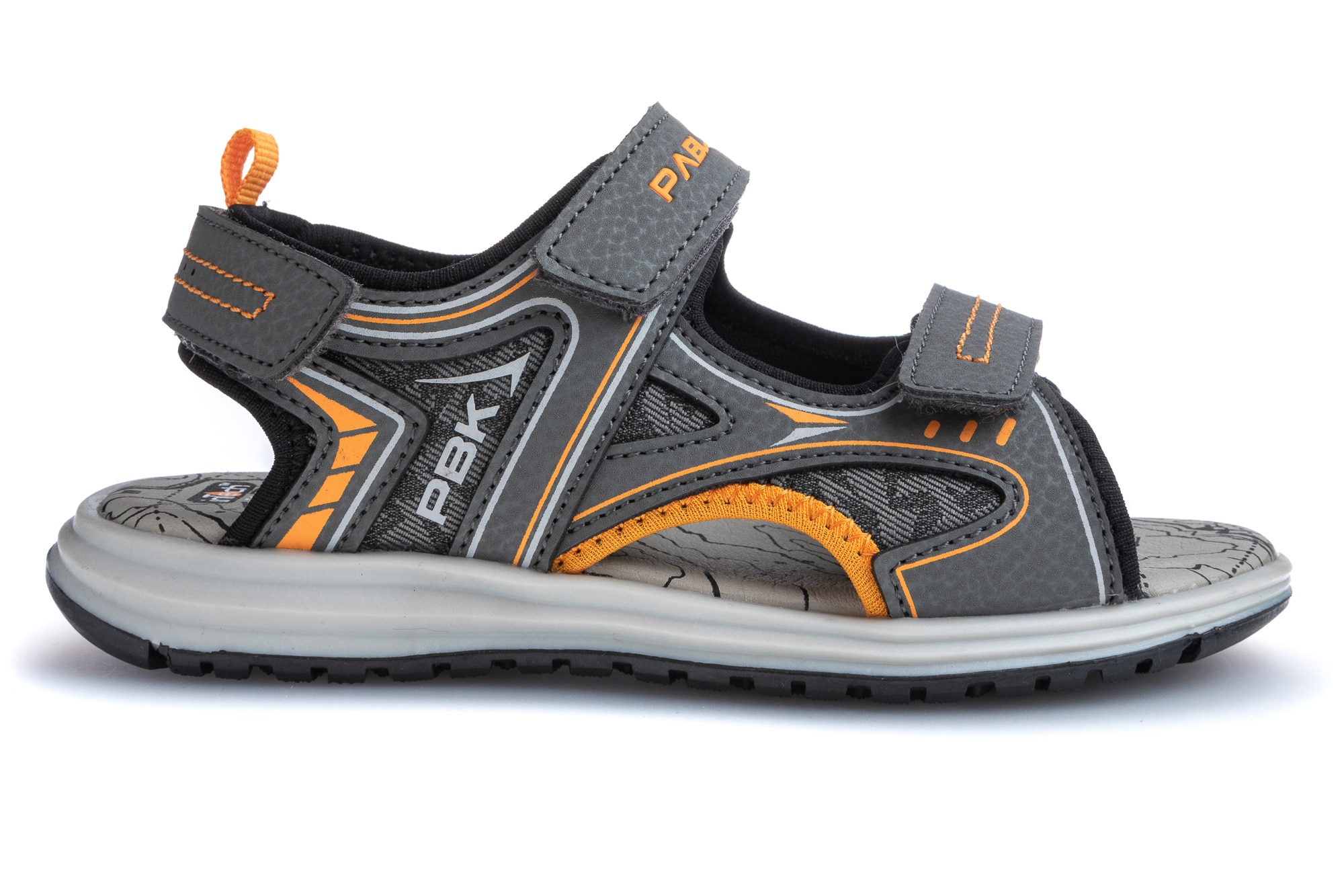Sandalias de niño con cierre adherente - Pablosky - Gris / Naranja Gris / Naranja-6