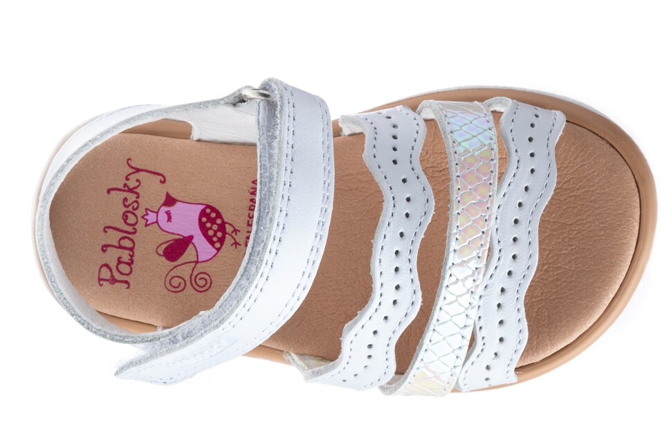 Pablosky Sandalias De Niña De Piel Con Cierre Adherente