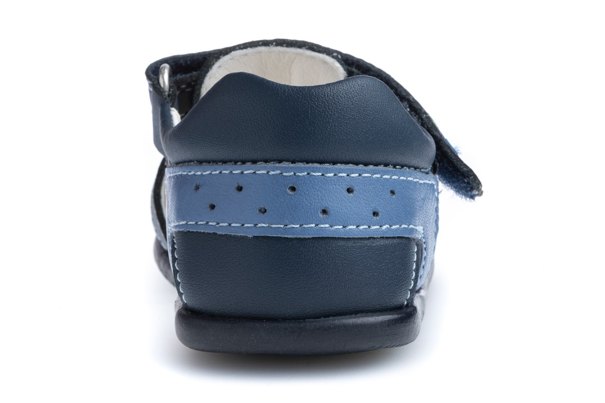 Sandalias de bebé de piel con cierre adherente - Pablosky - Azul marino Azul marino-5