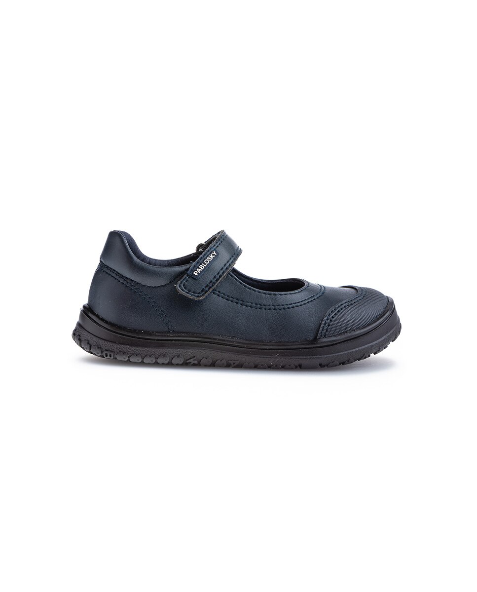 Merceditas de niña con cierre adherente para uniforme escolar - Pablosky - Azul Azul-8