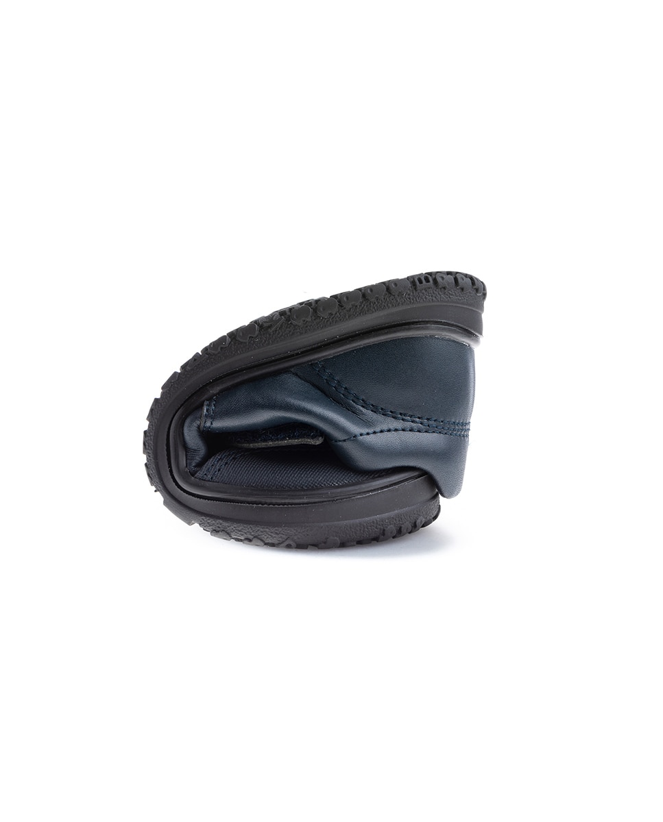 Mocasines de niño de piel con cierre adherente para uniforme escolar - Pablosky - Azul Azul-2