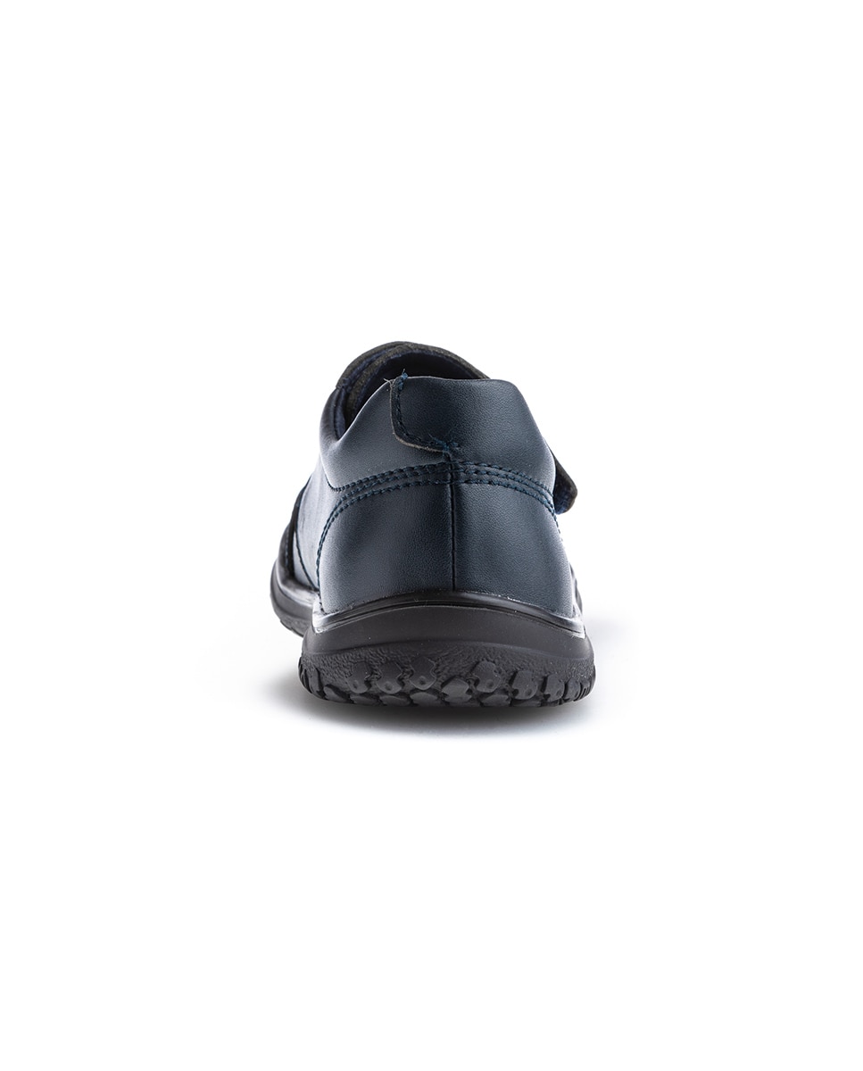 Mocasines de niño de piel con cierre adherente para uniforme escolar - Pablosky - Azul Azul-6
