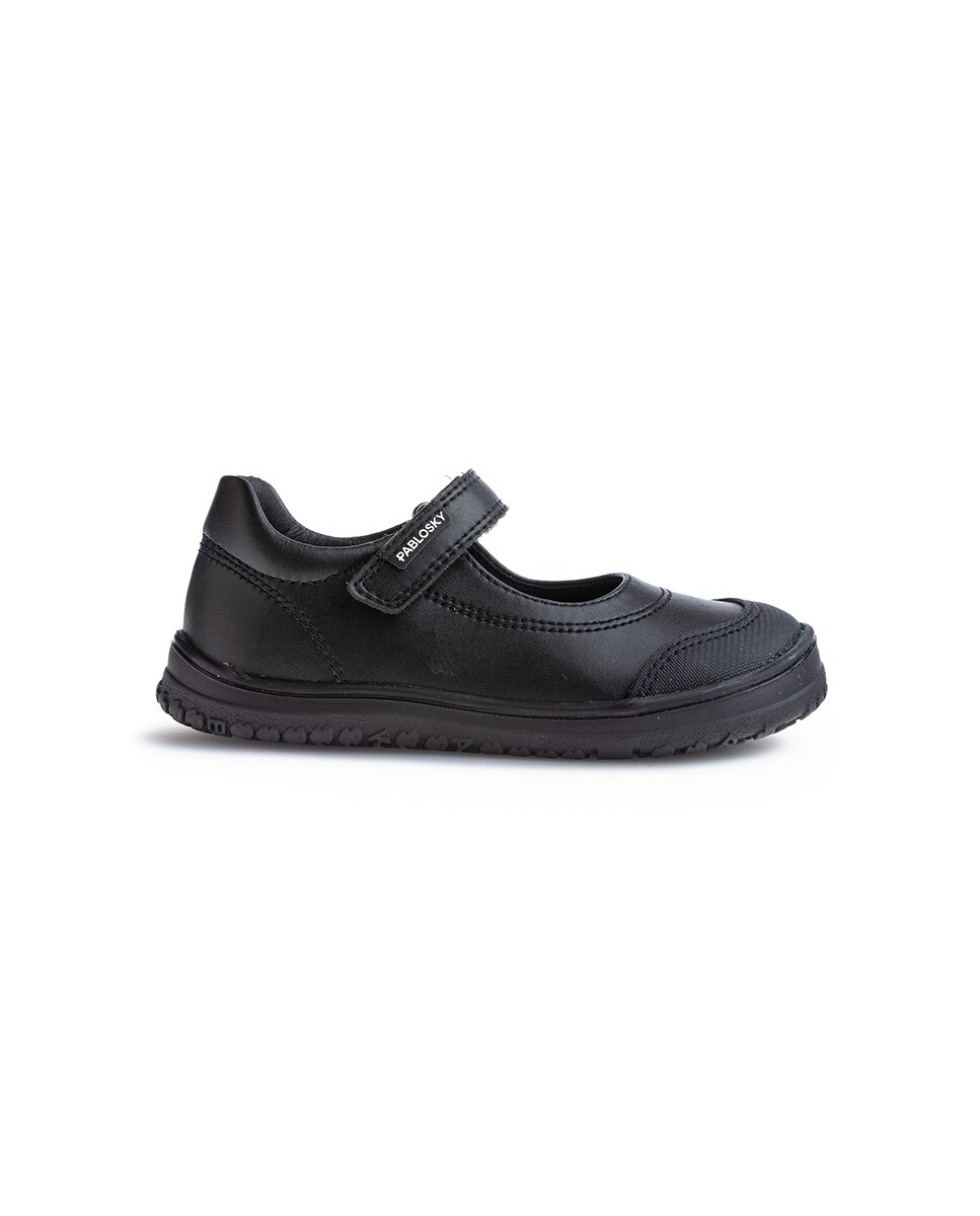 Merceditas de niña con cierre adherente para uniforme escolar - Pablosky - Negro Negro-8