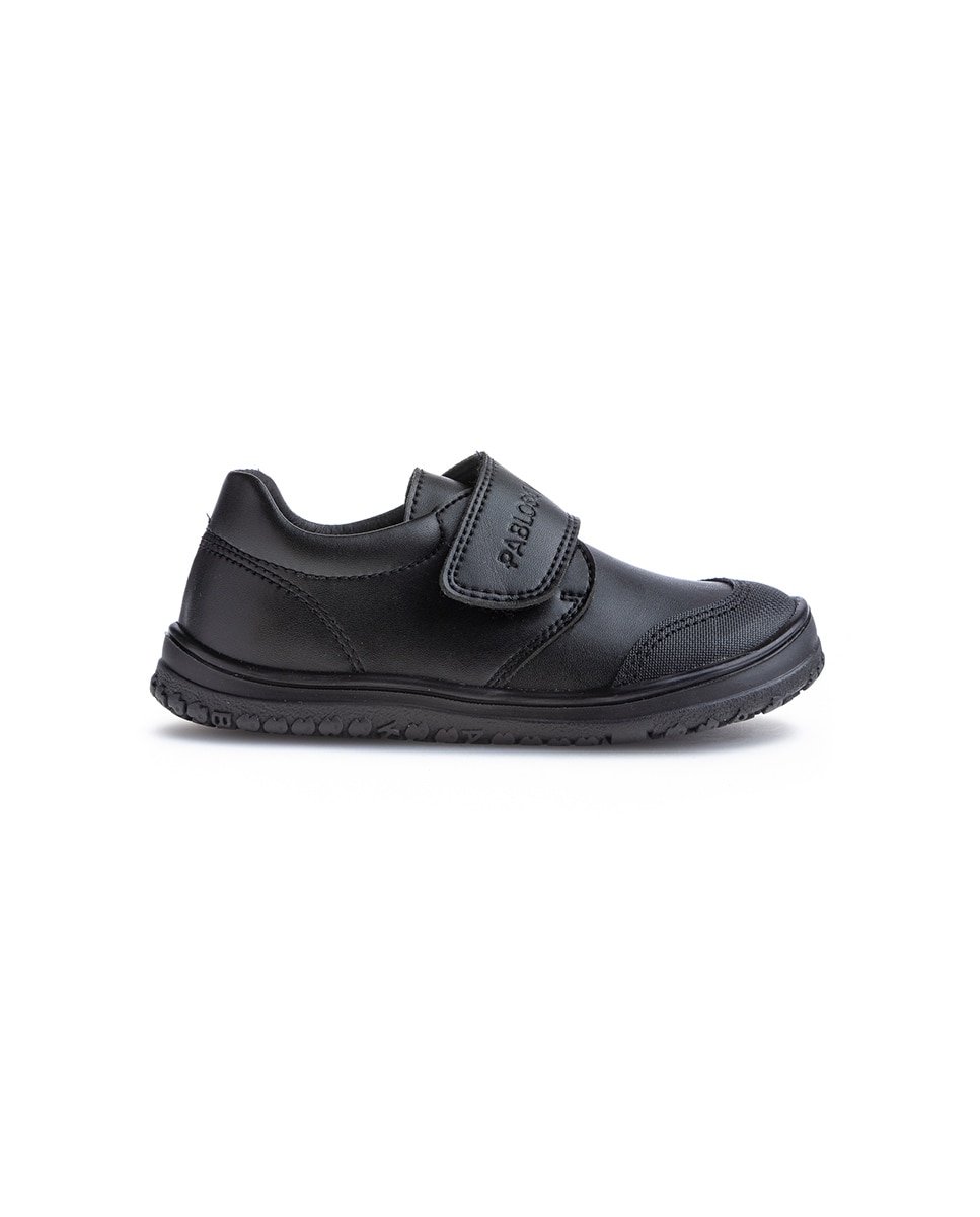 Imagen 8 de Mocasines de niño de piel con cierre adherente para uniforme escolar - Pablosky - Negro Negro
