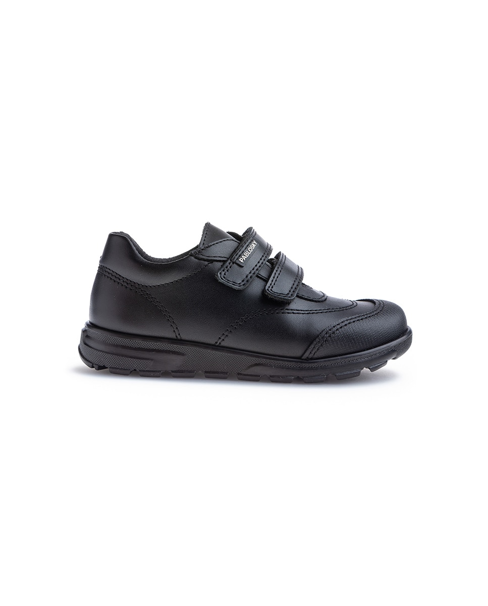 Mocasines de niños pablosky de piel con cierre adherente para el cole - Negro Negro-6