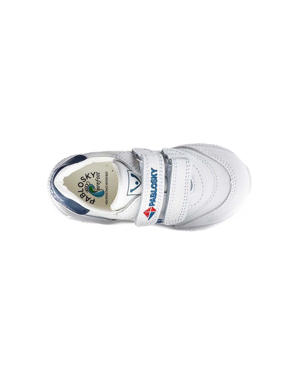 Imagen 4 de Zapatillas deportivas unisex barefoot con cierre adherente - Pablosky - Azul marino / Rosa Azul marino / Rosa