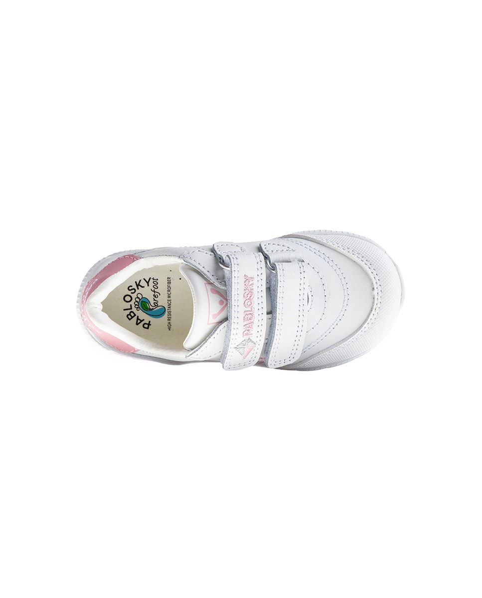 Imagen 4 de Zapatillas deportivas unisex barefoot con cierre adherente - Pablosky - Blanco Blanco