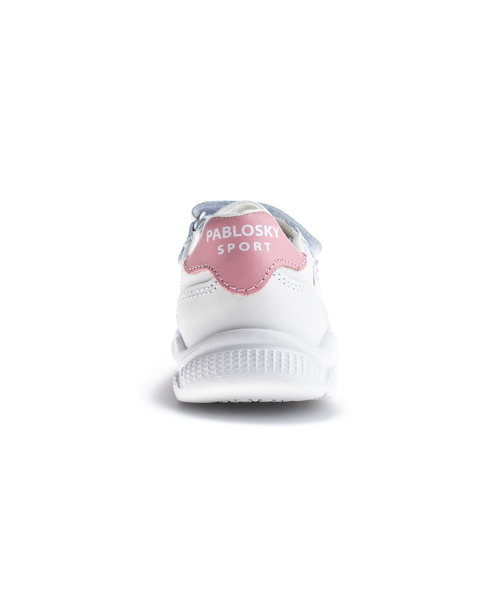 Zapatillas deportivas unisex barefoot con cierre adherente - Pablosky - Blanco / Rosa Blanco / Rosa-6
