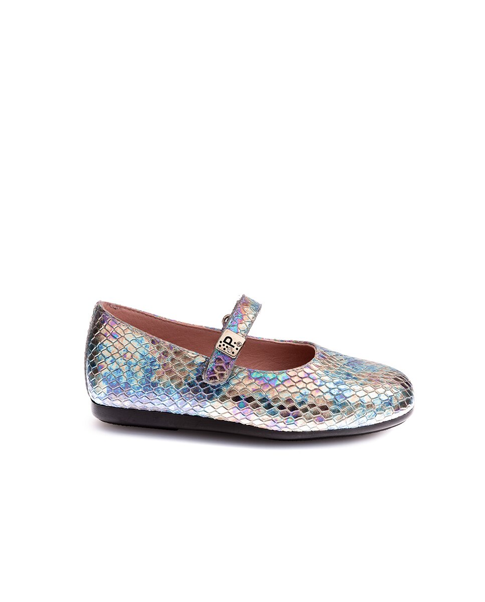 Bailarinas de niña de piel con cierre adherente - Pablosky - Multicolor Multicolor-1