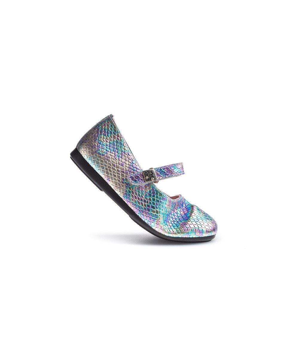 Bailarinas de niña de piel con cierre adherente - Pablosky - Multicolor Multicolor-6