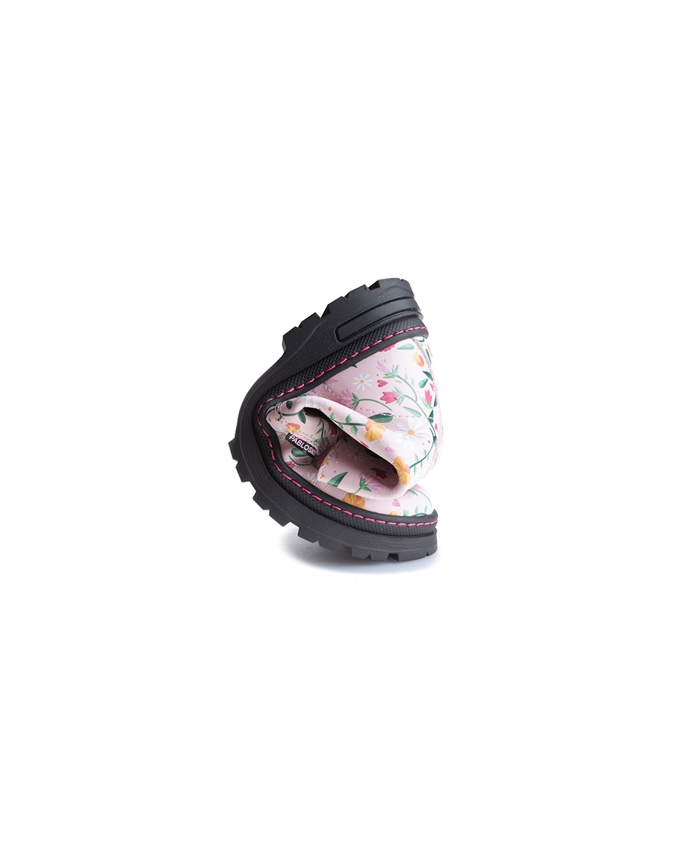 Botines de niña Pablosky textiles con cremallera - Rosa Rosa-2
