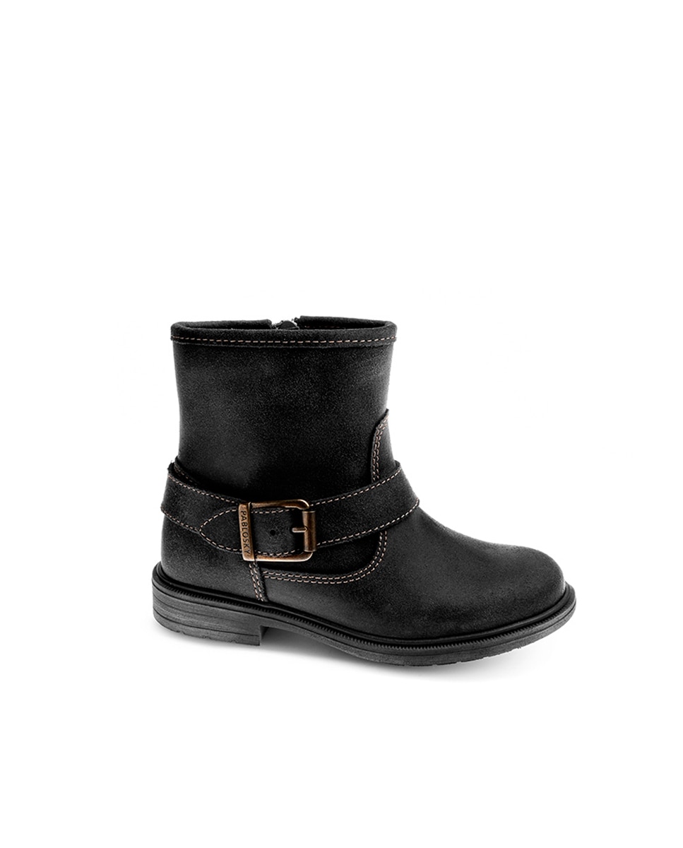 Botas de niña de piel con cremallera - Pablosky - Negro Negro-1
