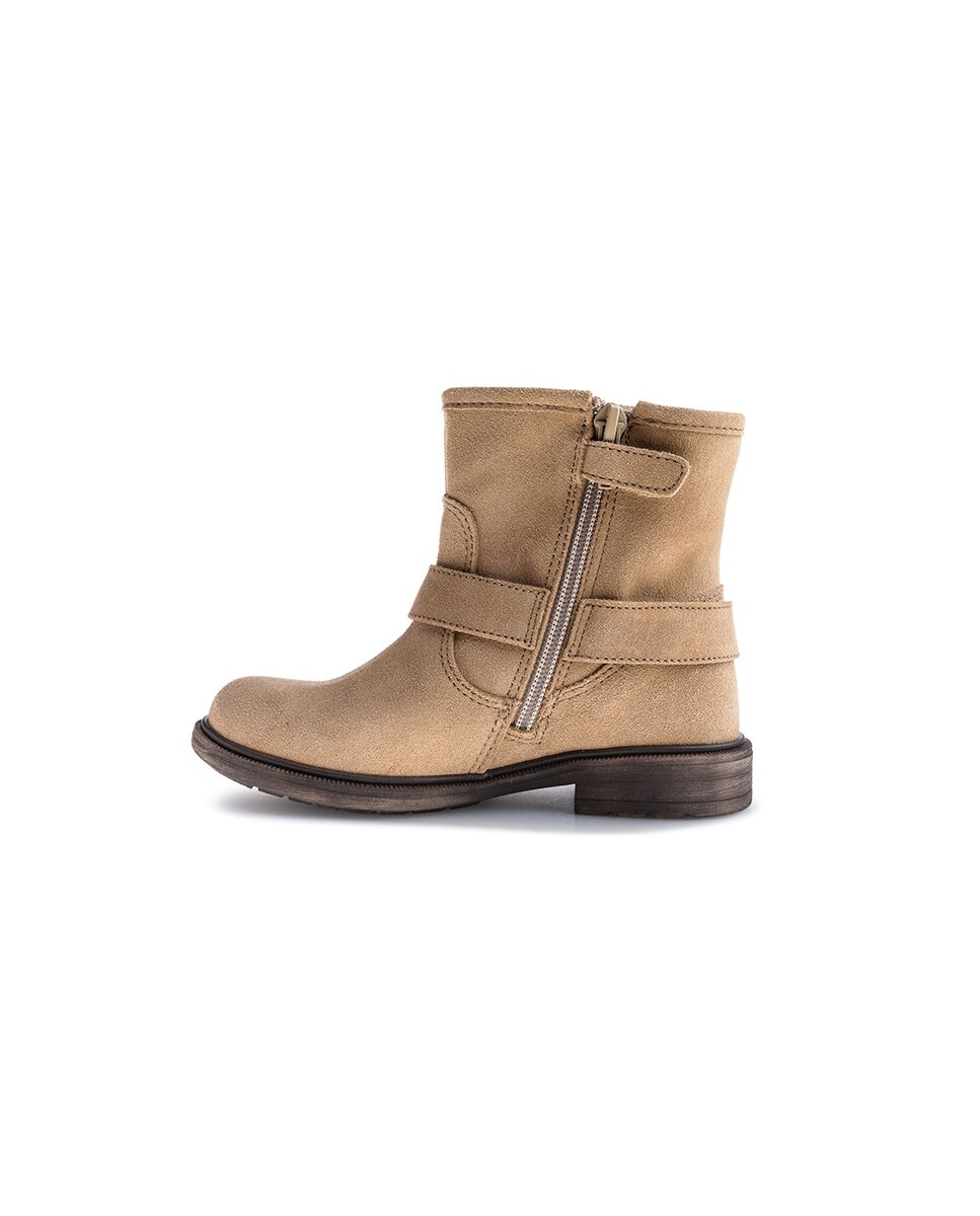 Botas de niña de piel con cremallera - Pablosky - Camel Camel-5