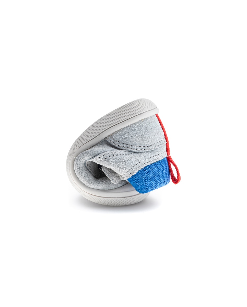 Botas de bebé de piel con cierre adherente - Pablosky - Gris / Azul Gris / Azul-2