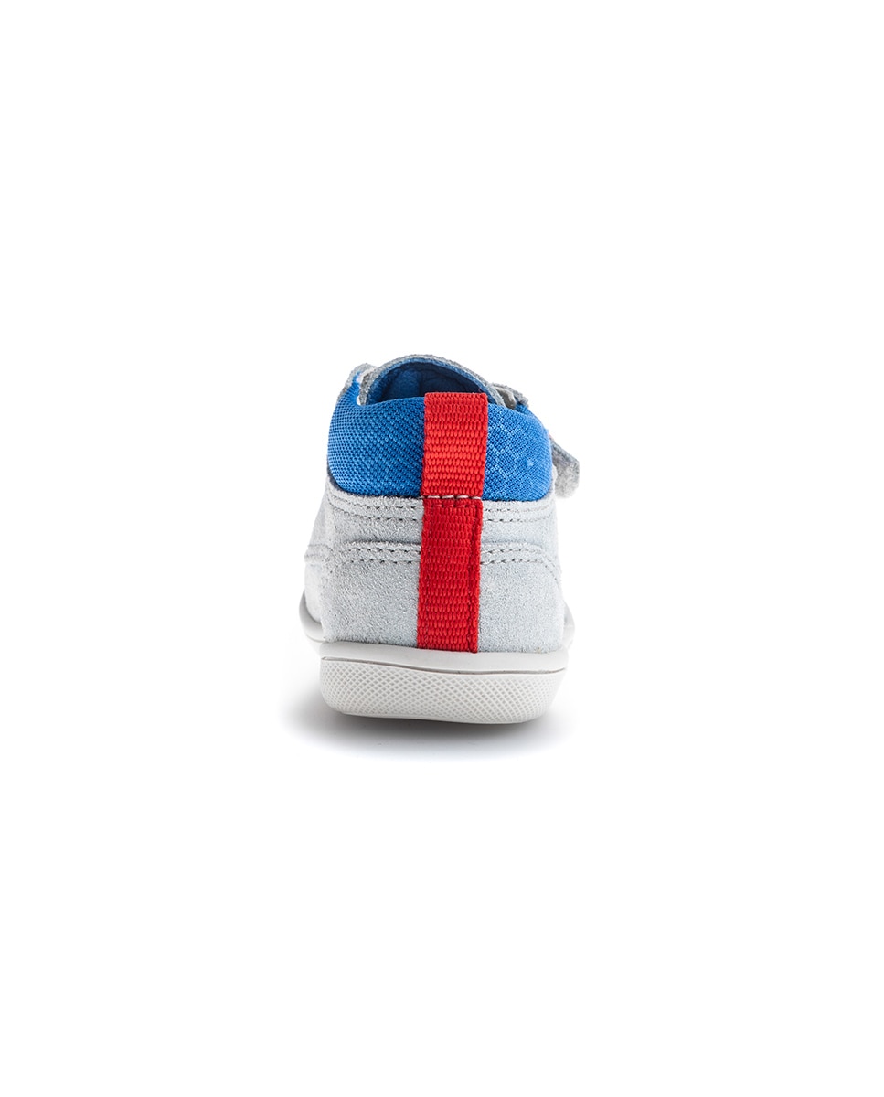 Botas de bebé de piel con cierre adherente - Pablosky - Gris / Azul Gris / Azul-6