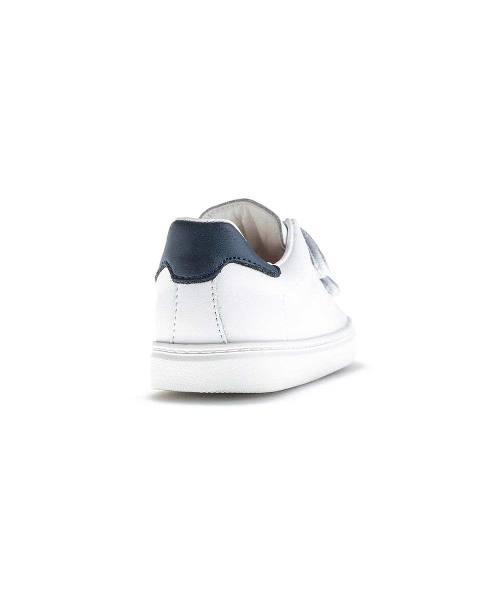 Zapatillas de niños Pablosky de piel con cierre adherente - Rosa Azul-6