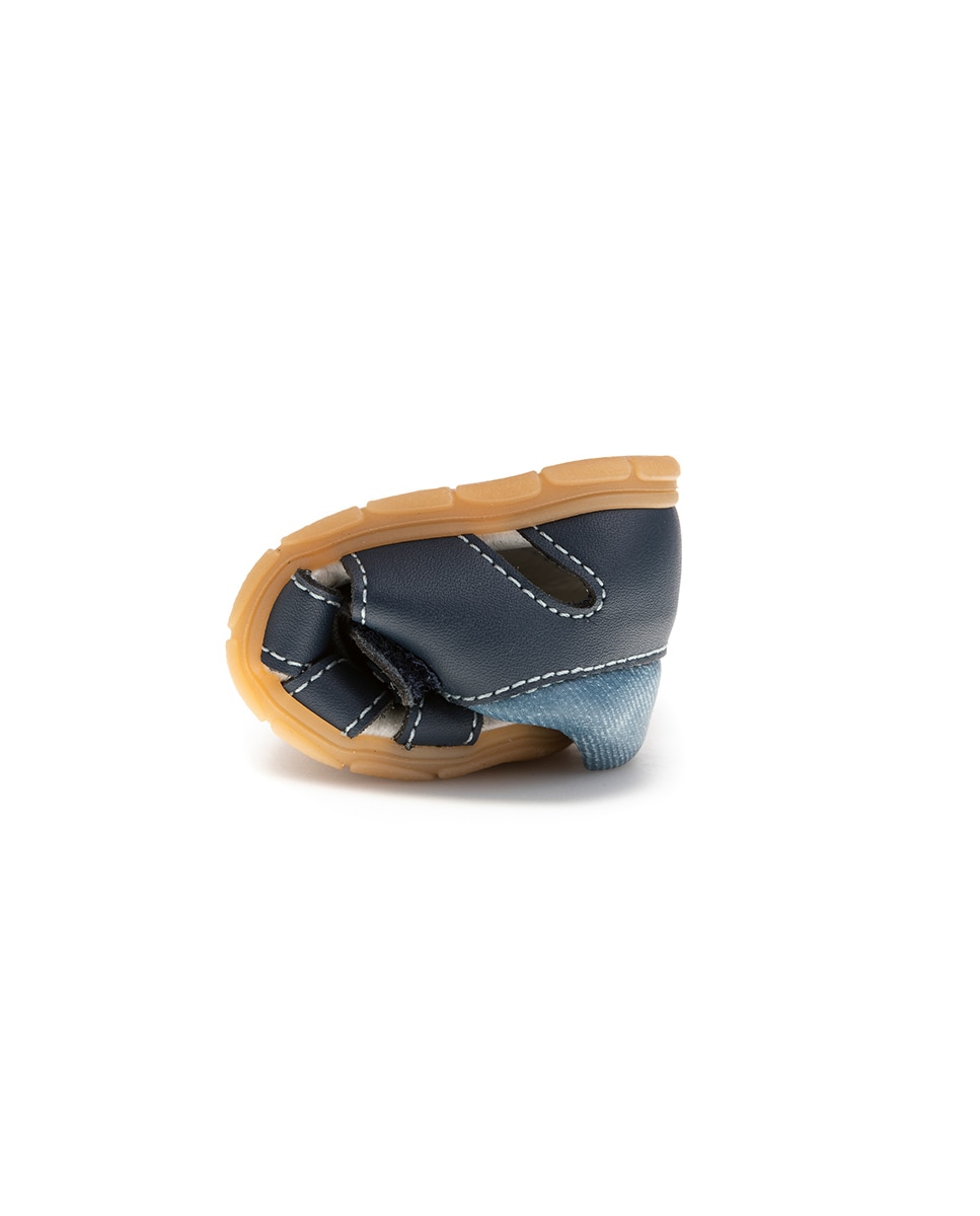 Sandalias de bebé de piel con cierre adherente - Pablosky - Azul oscuro Azul oscuro-2
