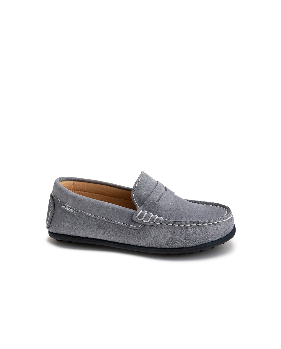 Imagen 1 de Mocasines de niños de piel - Pablosky - Gris Gris